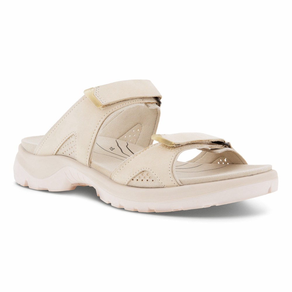 ECCO Womens Slides Beige - Yucatan 2.0 - OHA-076183